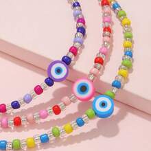 3入組多彩手工丙烯酸珠寶吊墜項鍊,送給最好的摯友,送禮首選