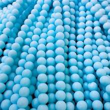 40-100入/包4mm-10mm藍色瓷玻璃水晶珠子diy珠寶配件,適用於項鍊和手鐲製作的散珠