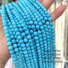 40-100入/包4mm-10mm藍色瓷玻璃水晶珠子diy珠寶配件,適用於項鍊和手鐲製作的散珠