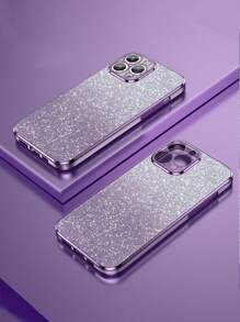 Ốp điện thoại chống rơi mạ điện Y2k mới + Hình dán kim tuyến + Bộ ốp đầy đủ + Tương thích với Apple, , , Oppo, Vivo - Màu tím - Xem 2