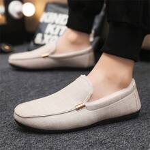 Mocasines Peludos Para Hombre - Beis - Ver 2