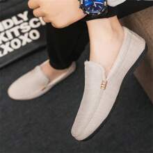 Mocasines Peludos Para Hombre - Beis - Ver 3