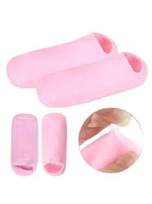 1pair Moisturizing Foot Care Gel Socks With Heel Support