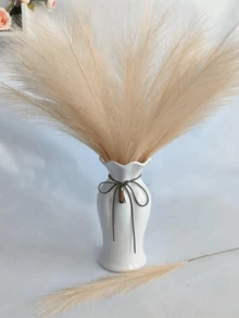 5/25 件 42 公分米色潘帕斯草波西米亞家居裝飾人造毛絨蓬鬆草,適用於餐桌擺設、婚禮和嬰兒淋浴裝飾