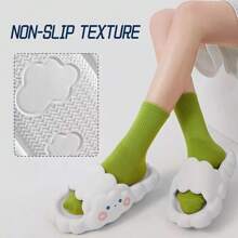 Pantufla Zapatillas Nube Gruesa Hogar Fresco Antideslizante - Blanco - Ver 9