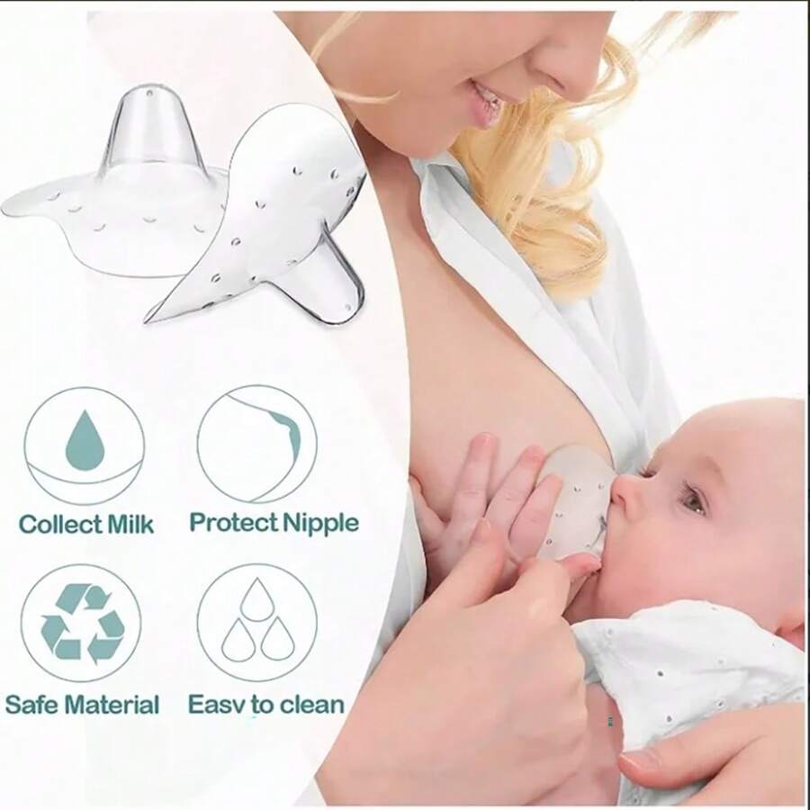Pezonera Para Lactancia, Incluye 2 Protectores Para Pezón - transparente - Ver 1