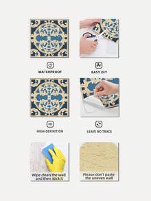 10pcs/set Waterproof Anti-scratch Anti-oil Sticker, Suitable For Kitchen, Bedroom, Bathroom, Living Room, Floor And Wall - Multicolor - View 9