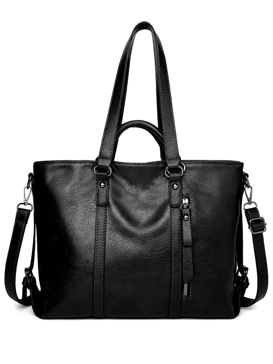 時尚經典復古pu皮革女手提包、信差包、正式包、女士肩背斜挎包,適用於商務、工作、攜帶文件