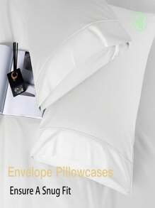 Bamboo Bed Sheets Set 4 Piece, 1800 Thread Count Super Silky Soft Sheet, 16 Inch Deep Pocket Breathable Sheet Set, Machine Washable- King/Queen - White - View 7