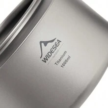 Widesea Camping Kettle Titanium Ultralight Outdoor Pot Tableware Coffee Water Teapot Anti-Heat Handle Hiking Picnic Cookware