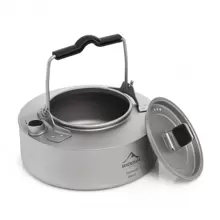 Widesea Camping Kettle Titanium Ultralight Outdoor Pot Tableware Coffee Water Teapot Anti-Heat Handle Hiking Picnic Cookware
