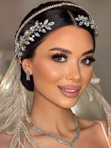 1頭級水晶新娘頭飾,頭帶,髮夾,梳子,髮針,婚紗造型裝飾,皇家款式