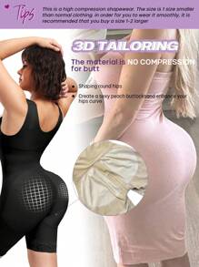 Women Zipper Crotch Shapewear - Black - View 5