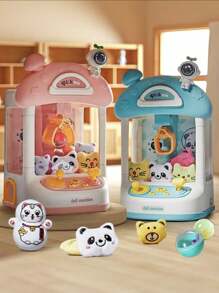 Juguete Mini Maquina De La Garra Astronauta Máquina De Garras Con Peluches Y Gashapon Para Niños