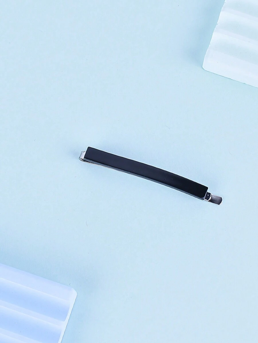 4pcs/set Solid Color Hairpins Hair Clips Hair Accessories For Bangs - Black - View 1