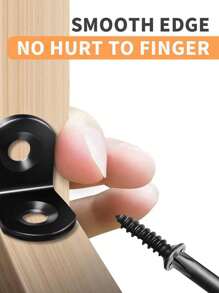 12入組帶相配螺絲的不鏽鋼角度支架,l形架子支撐角鉤,用於家具固定,90度直角角鉤 - 白色 - 查看 4