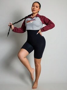 Tummy Control Butt Lift Bust-wrapped Shapewear Jumpsuit - Black - View 7