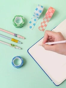 3pcs Cute Finger Protection Wraps & Tapes For Students Learning, Against Calluses And Friction, 2m Planner Tape Included - Yellow - View 4