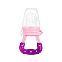 Cepillo Dental Para Bebé Dedal Silicón + Chupón Frutas Bebé - Rosa - Ver 2