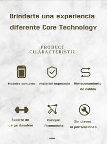 Soporte para secadora de pelo con diseño ergonómico multifuncional, delicado soporte para secadora de pelo pulido para cocina - Multicolor - Ver 4