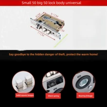 Cerradura De Puerta Con Manija De Palanca, Cerradura De Puerta Con Manija - Negro - Ver 3