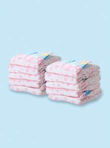 10pcs Disposable Rabbit Print Pet Diaper - Baby Pink - View 1