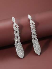 1 對時尚誇張女式水鑽耳釘,適合休閒佩戴、婚禮、假期、夜店和派對