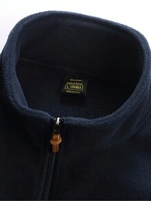 Nam Lông cừu dày Áo khoác Đối với Ngoài trời Đi bộ du lịch - Màu xanh hải quân - Xem 3