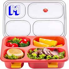 topper para alimentos de 4 divisiones con cubiertos