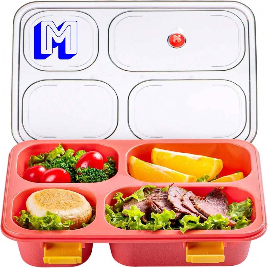 topper para alimentos de 4 divisiones con cubiertos