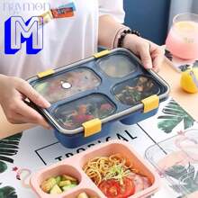 topper para alimentos de 4 divisiones con cubiertos