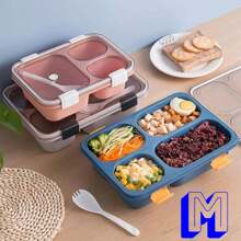 topper para alimentos de 4 divisiones con cubiertos