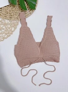 Women Knit Tops - Màu Hồng baby - Xem 1