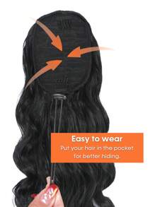 Ponytail Extension Drawstring Ponytail Hair Extensions Wavy Pony Tail Synthetic Hairpiece For Women 24 Inch Red - Red - View 4