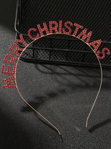 1件聖誕快樂字母設計髮箍髮飾