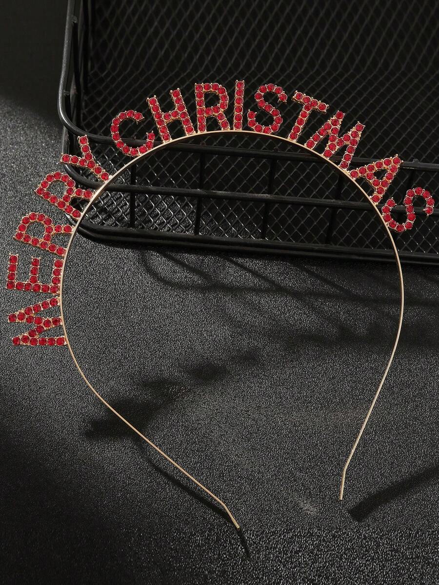 1件聖誕快樂字母設計髮箍髮飾