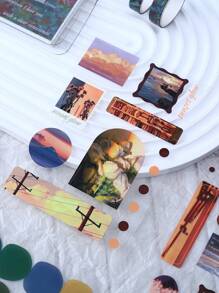 3pcs/pack Retro & Fresh & Lovely Series Ins Style Stickers For Journaling Decoration - Blue - View 6