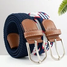 1 件兒童帆布彈性編織腰帶學生男孩女孩皮帶