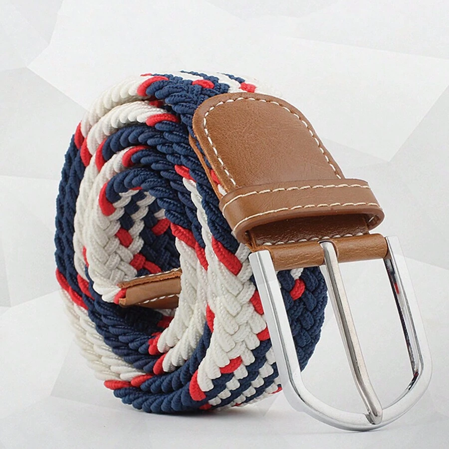 1 件兒童帆布彈性編織腰帶學生男孩女孩皮帶