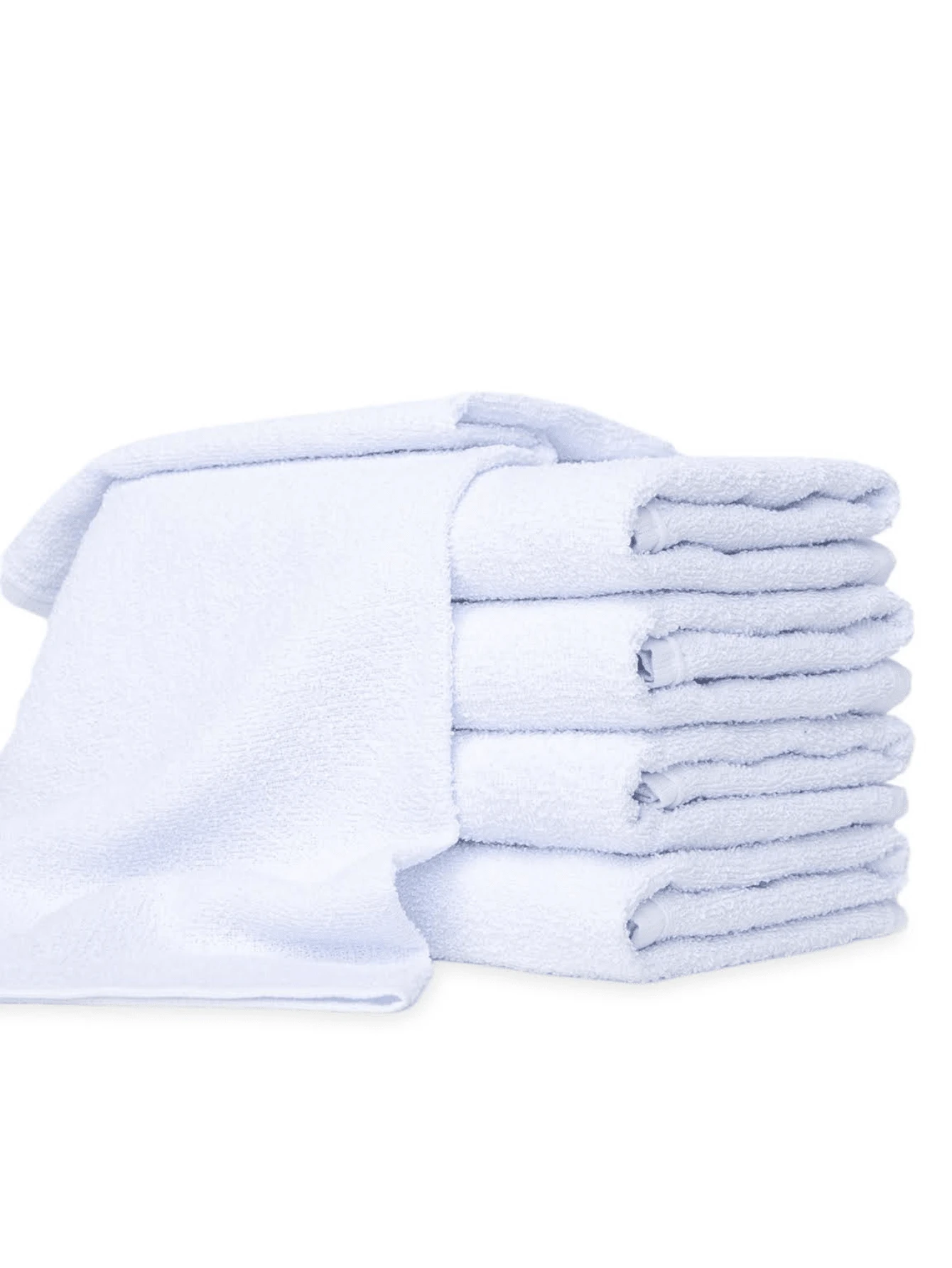 Kit 10 Toalhas de Rosto Salão de Beleza - Branco - Visão 1