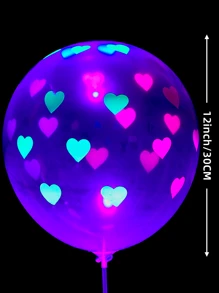 100入組12英寸加厚多邊形荧光星形、心形、斑點形、五角星形氣球,適用於生日派對裝飾、兒童玩具氣球 - 彩色 - 查看 2