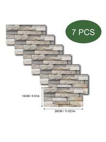 7/21片装仿陶瓷瓷砖墙贴，3D壁纸，防水自粘瓷砖贴纸（适用于浴室），防油瓷砖贴纸（适用于厨房），乙烯基壁纸，墙面艺术，墙面装饰 - 彩色 - 查看 5