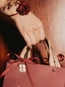 Red Wrist Corsage - Red - View 3