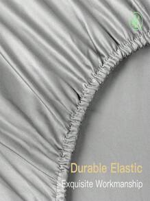 Bamboo Bed Sheets Set 4 Piece, 1800 Thread Count Super Silky Soft Sheet, 16 Inch Deep Pocket Breathable Sheet Set, Machine Washable- King/Queen - Gray - View 4