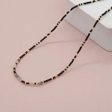 1 件圣诞多色米珠女士项链首饰