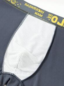 件裝 Hello 男士無縫平角內褲，時尚字母和麵編織腰帶，內衣 - 彩色 - 查看 5