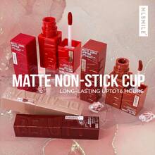 Matte Lip Gloss Long Lasting Lipstick Non-Stick Cup - 01# - View 7