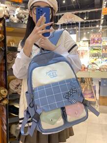 Women Fashion Backpacks - 藍色 - 查看 6