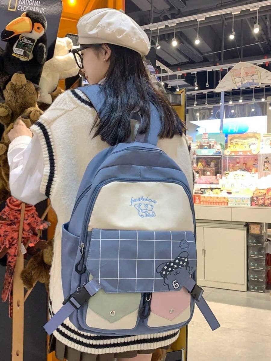 Women Fashion Backpacks - 藍色 - 查看 1