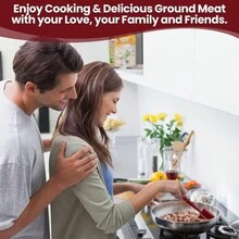 1pc Handheld Kitchen Meat Chopper For Mincing, Grinding And Crumbling Meat - Red - View 5